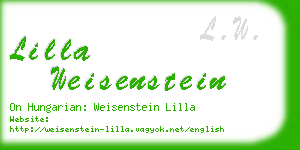 lilla weisenstein business card